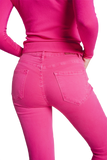 High Waisted Skinny Jeans in Fuchsia