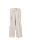 Pants in Beige With Front Pockets and Drawstring Closing