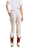 Pants in Beige With Front Pockets and Drawstring Closing