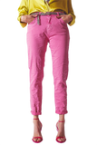 Pink Wrinkled Skinny Jeans