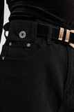 Pocket Detail Jeans in Black