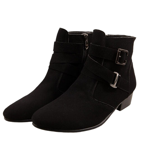 Women's  Pointed Toe Leather Suede  Boots