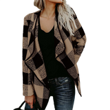 Plaid Vintage Wool Cardigan Blazers