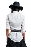 Slim Denim Shirt in White