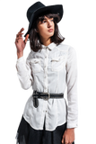 Slim Denim Shirt in White