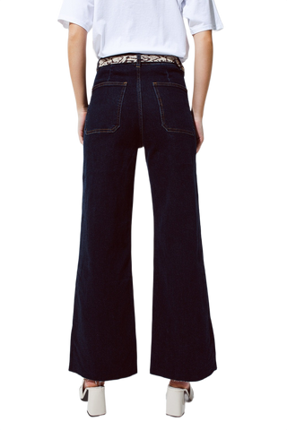 Straight Jeans With Pocket Detail in Dark Wash