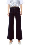 Straight Jeans With Pocket Detail in Dark Wash