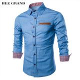 Long-Sleeve Turn-Down Fashion Collar Shirt - Offy'z6
