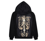 Skeleton Print Streetwear Sweatshirt - Offy'z6