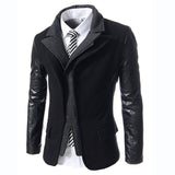 New Dress Fashion 2015 New Winter Men's Suits Dust Coat Men Slim Fit Solid Wool Male Overcoat Men's Casual suits 3color M-XXL - Offy'z6