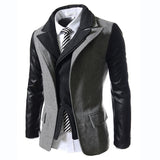 New Dress Fashion 2015 New Winter Men's Suits Dust Coat Men Slim Fit Solid Wool Male Overcoat Men's Casual suits 3color M-XXL - Offy'z6