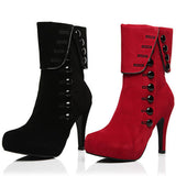 Suede Valentwine'z  Heels - Offy'z6