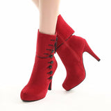 Suede Valentwine'z  Heels - Offy'z6