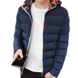 Muliti-color zipped Overcoat Hooded Jacket - Offy'z6