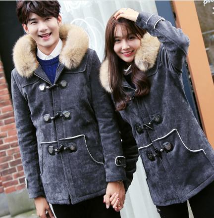 Velvet leather Long coat Jacket