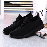 Women's Breathable Sneakers, Ladies Sport Air Mesh Shoes, Running Slip On, Black/White/Brown/Purple Walking Shoes, Women Flats - Offy'z6