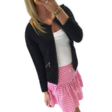 Lattice Long Sleeve Winter Coat - Offy'z6