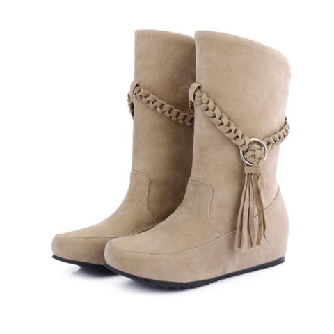 Flat Mid Calf Boots