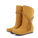 Flat Mid Calf Boots - Offy'z6