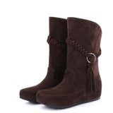 Flat Mid Calf Boots - Offy'z6