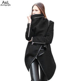 Long Sleeve Woolen Stylish Solid Outwear - Offy'z6