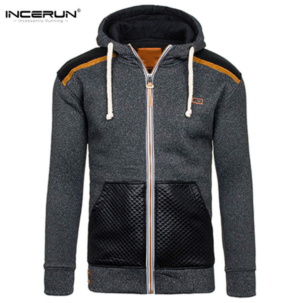 INCERUN Male Casual Hip Hop Hoodie
