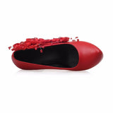 Round toe beauty - flower Styled heel shoes - Offy'z6