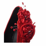 Round toe beauty - flower Styled heel shoes - Offy'z6