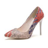 Plaid pointed toe Heels - Offy'z6