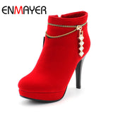 Square Heels Lady's Zip Round Toe - Offy'z6