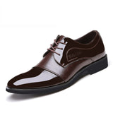 Leather Pointed Top Oxfords - Offy'z6