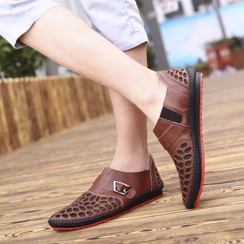 Breathable Mesh Holes Loafers