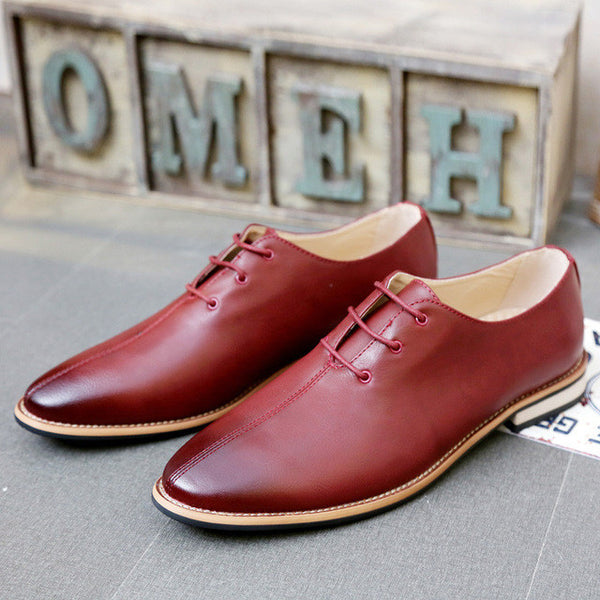 Luxury Pointed Toe Leather  Oxfords Flats