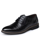 Genuine Leather Brogues Shoes Lace-Up Oxfordz - Offy'z6