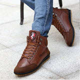 Men's Leather Ankle Boots - Offy'z6