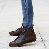 Men's Leather Ankle Boots - Offy'z6