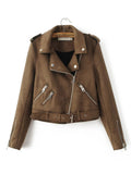 Women'z suede Motorcycle Jacket - Offy'z6