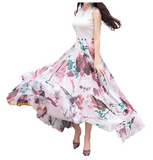 Women Full/ankle Length Blending Chiffon Long Skirt - Offy'z6