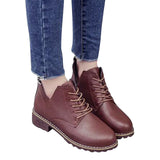 Lace-up V Design Women's Boot - Offy'z6