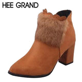 Faux Fur Decorative Winter Shoes- Women'z - Offy'z6
