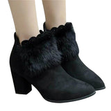 Faux Fur Decorative Winter Shoes- Women'z - Offy'z6
