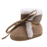 Toddler Newborn Baby winter shoes Bear Print Soft Sole Boots Prewalker Warm Shoes baby boots drop ship - Offy'z6