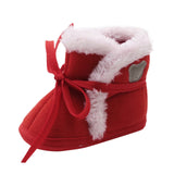 Toddler Newborn Baby winter shoes Bear Print Soft Sole Boots Prewalker Warm Shoes baby boots drop ship - Offy'z6