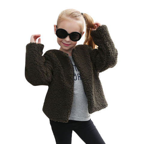Kid's Faux Cashmere Coat Jacket