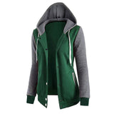 Winter Women Warm Buttons Open Long Sleeve Hoodies Sweatshirt Fashion Ladies Patchwork Casual Loose Tops Coat Jacket Outwear - Offy'z6