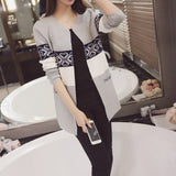 Patchwork Knitted Women's Sweater - Offy'z6