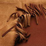 Khaki Suede Spaghetti Strap Tassel Dress - Offy'z6