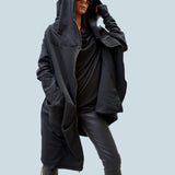 S-5XL ZANZEA Women Fashion Casual Irregular Zipper Pockets Hooded Coat Outwear Jacket Hoodie Sweats Sweatshirt Plus Size - Offy'z6