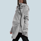 S-5XL ZANZEA Women Fashion Casual Irregular Zipper Pockets Hooded Coat Outwear Jacket Hoodie Sweats Sweatshirt Plus Size - Offy'z6