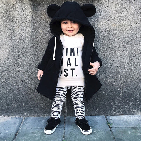 Cartoon Ears Hooded Coat - Kids